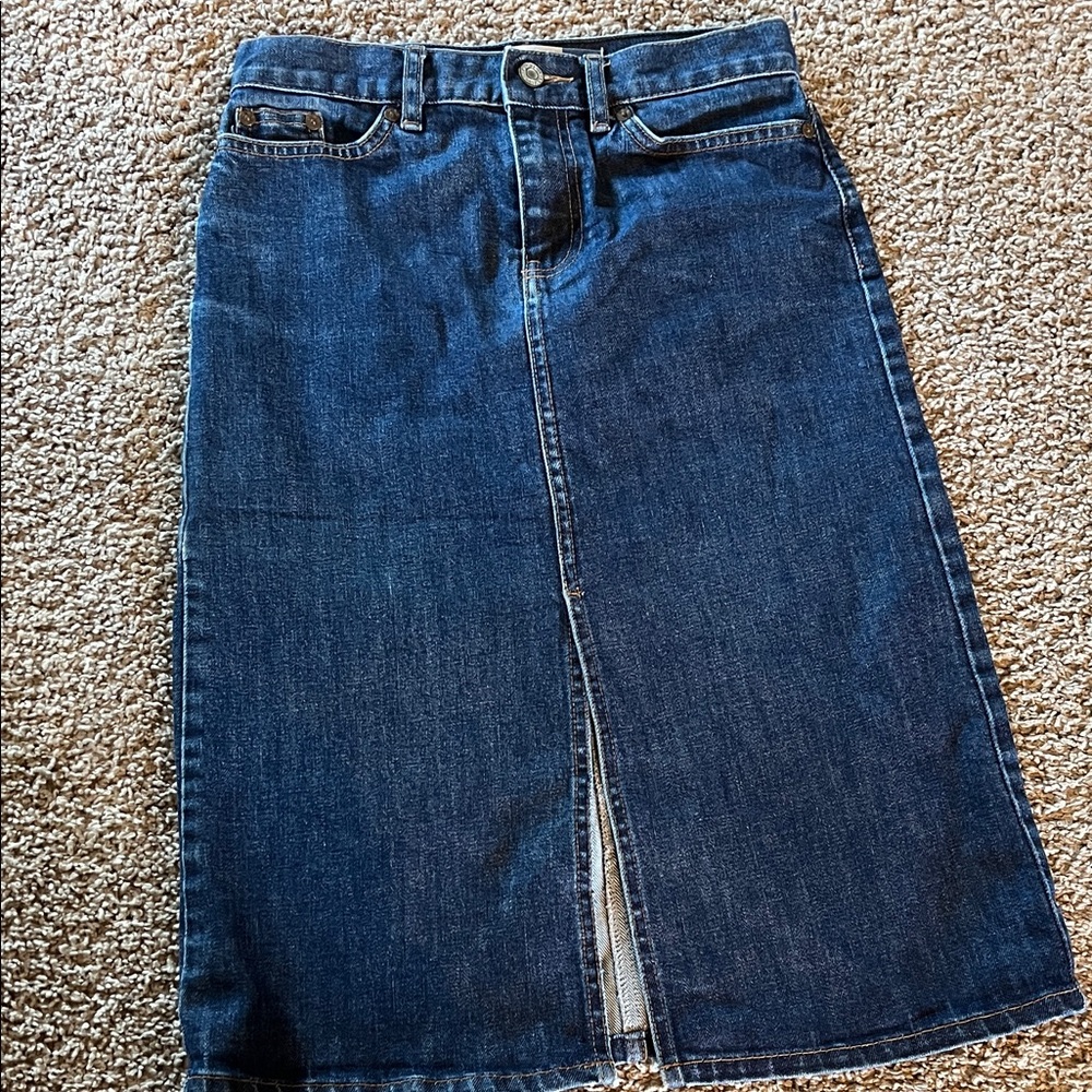 GAP Dark Blue Denim Pencil Skirt Vintage 2000s Y2K size 0